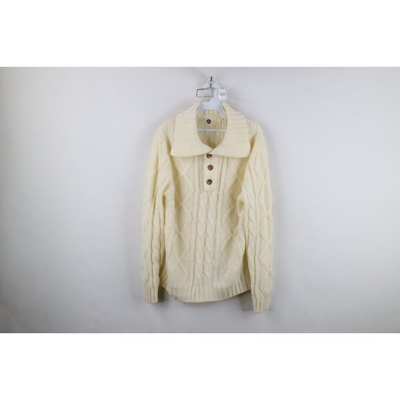 Vintage Other - Vintage 70s Streetwear Mens Medium Donegal Fisherman Chunky Cable Knit Sweater